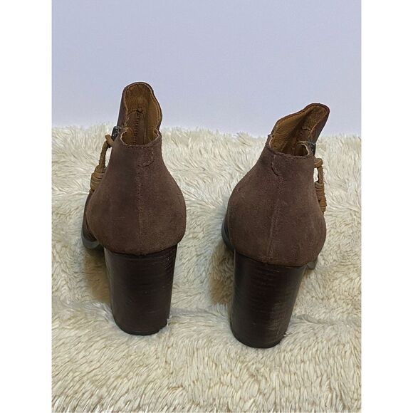 Sperry Women’s Top Sider Ankle Dasher Lillie Side Zip Block Heel Brown Sz 8 - Picture 4 of 8